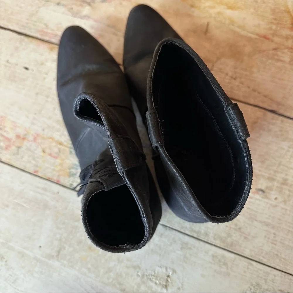 Black Fringe Ankle Boots